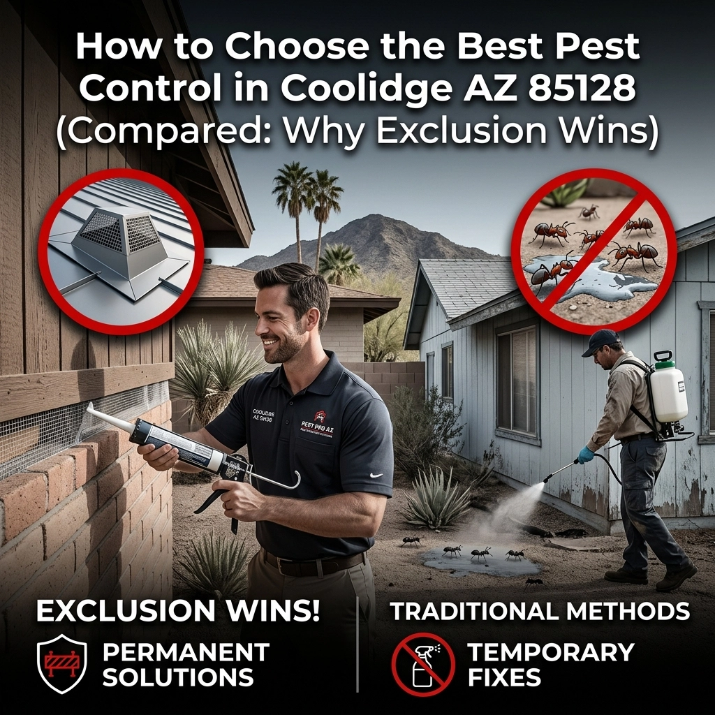 How to Choose the Best Pest Control in Coolidge AZ 85128 (Compared: Why Exclusion Wins)