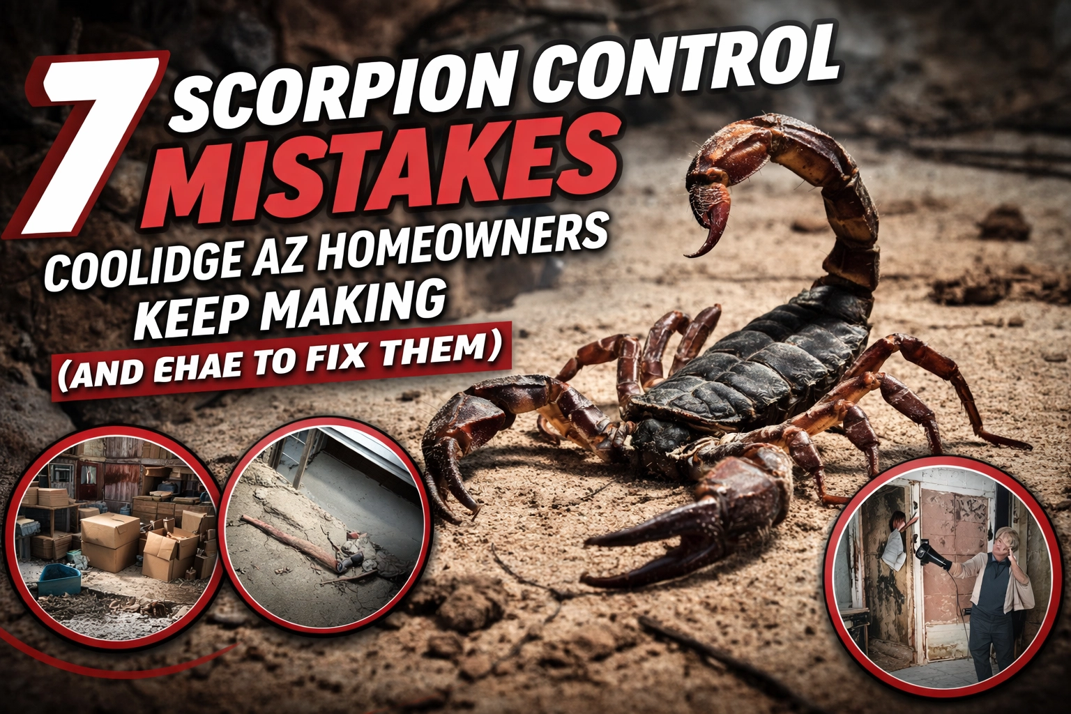 7 Scorpion Control Mistakes Coolidge AZ Homeowners Keep Making (And How to Fix Them)
