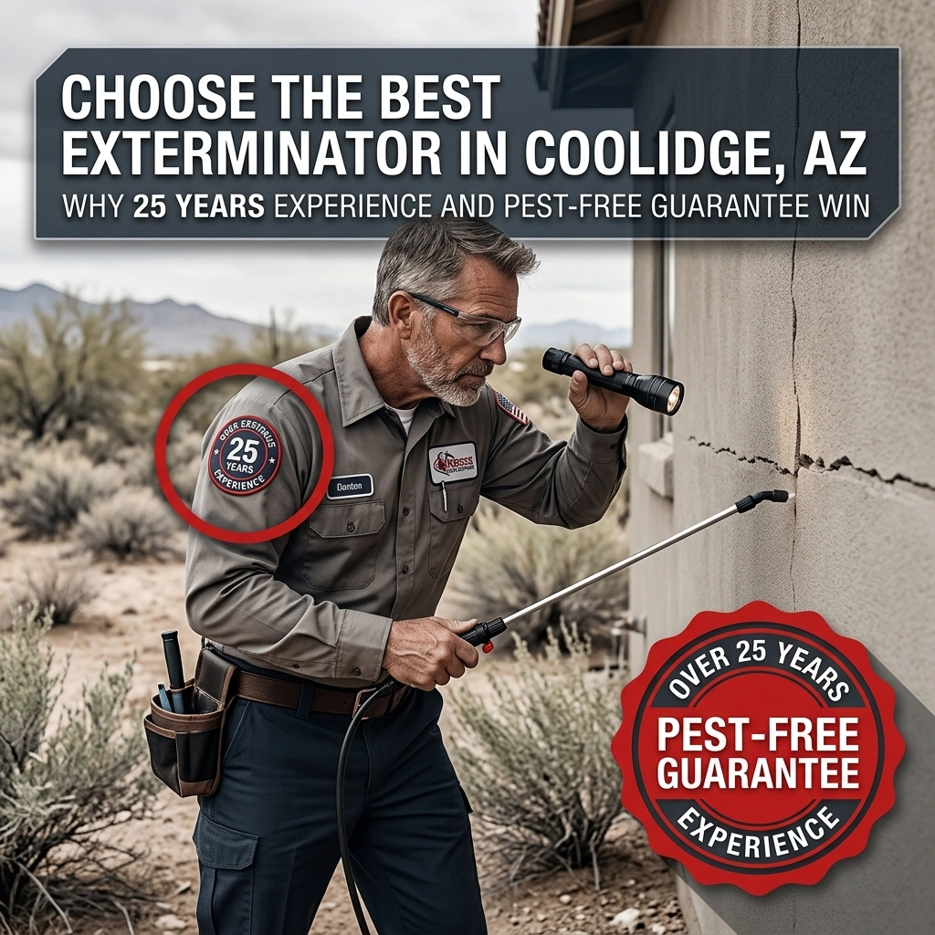 How to Choose the Best Exterminator in Coolidge AZ: Why 25 Years of Experience and Our Pest-Free Guarantee Win
